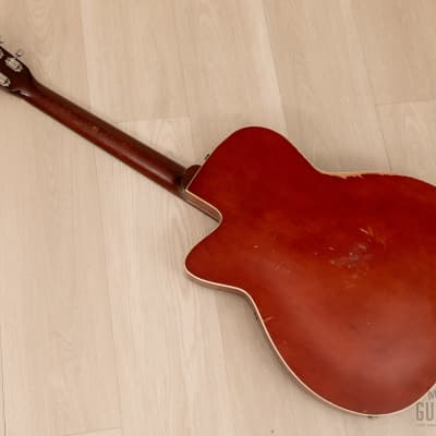 1964 Martin F-50 Vintage Hollowbody Electric Guitar Shaded Top w/ DeArmond Dynasonic, Case image 14