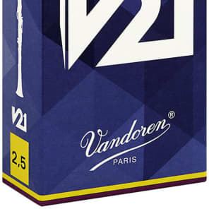 Vandoren CR8025 V21 Series Bb Clarinet Reeds - Strength 2.5 (Box of 10)