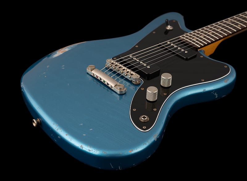ギター Fano Guitars JM6 Oltre Lake Placid Blue Fano JM6 Oltre Humbucker-Mount TV Jones Classic – Lake