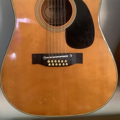 1980's Washburn D 20 12 string acoustic guitar Made in Japan with 