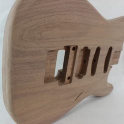Unfinished Walnut HSS guitar body - fits Fender Strat Stratocaster neck Floyd Rose J1643 image 6