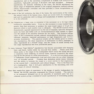 Vitavox DU120 Early 60s image 6