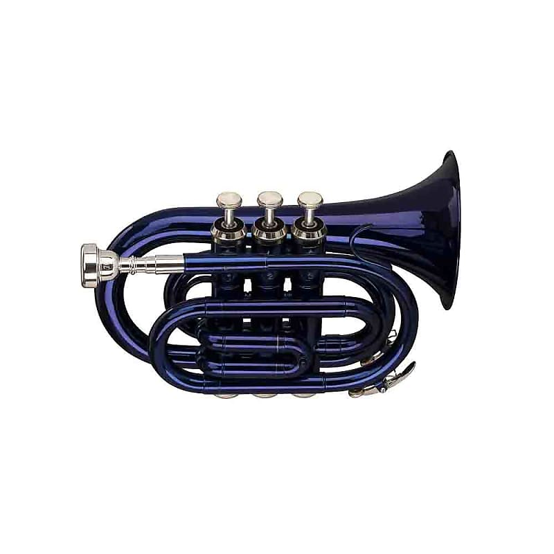 Stagg WS-TR246S ML-Bore, Brass Body Bb Pocket Trumpet w/Soft Case & Mouthpiece 7C Silver Plated image 1