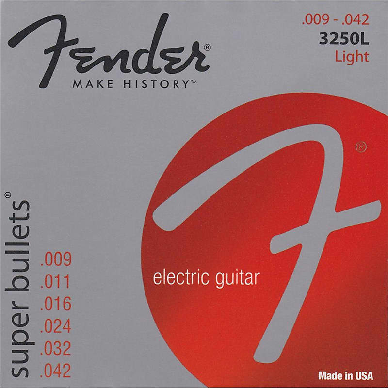 Fender 3250L Nickel-Plated Steel Super Bullet Strings 9-42 image 1