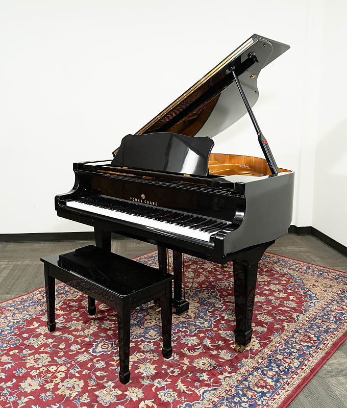 Young Chang TG-150 Baby Grand Piano | Polished Ebony | SN: CG0000794 | Used image 1