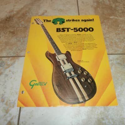 Vintage 1979 Gretsch BST-5000 Beast Guitar Flyer! Rare, Original Case Candy! image 1