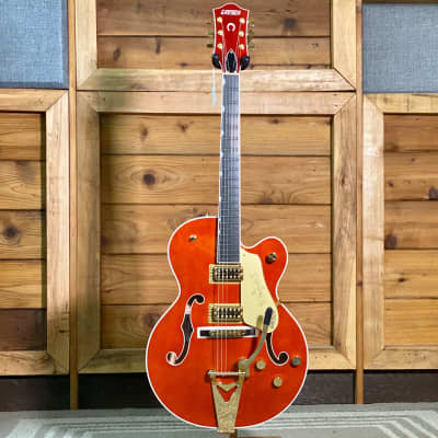 Gretsch G6120TG Players Edition Nashville Hollow Body with String Through Bigsby  - Orange Stain for sale