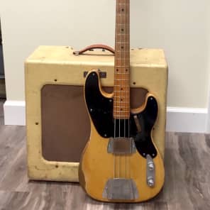 Fender  Precision Bass with matching Tweed Bassman amp Set 1951 See Thru Blonde image 1