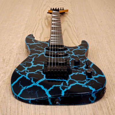 1980s Charvel by Jackson DK-065-SSH Custom Blue Crackle Japan Exclusive,  Model 3 | Reverb