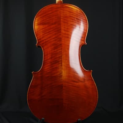 The Luthier Shop Adjusted 4/4 Size Beautiful Cello w/ Fiberglass Blue Case image 2
