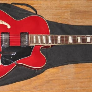 Ibanez Artcore Archtop Electric AFS-75T Cherry Red 2004 Bigsby Style Tremolo Excellent w/ Gig Bag image 2