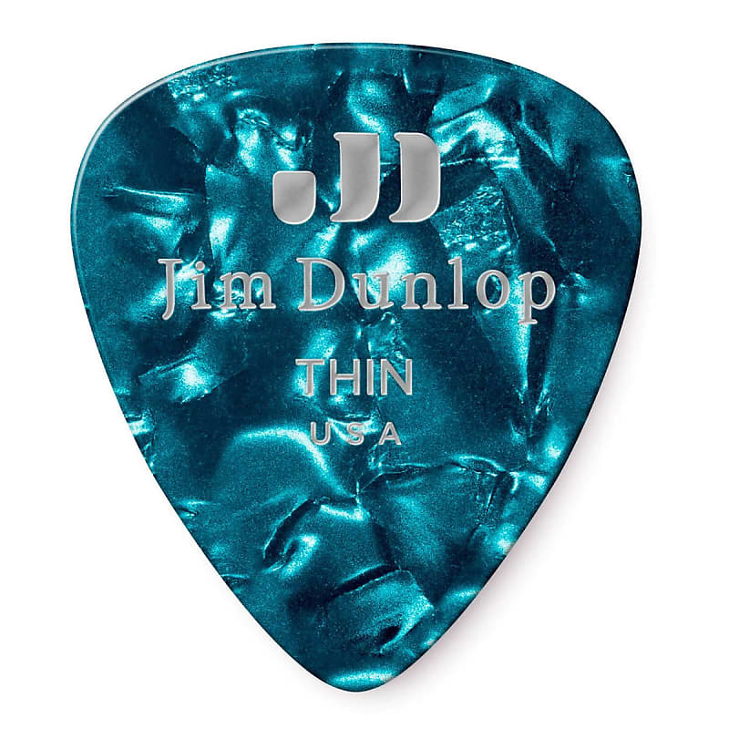 72-Pack! Dunlop Celluloid Turqouise Pearloid Pick Thin 483R11TH image 1