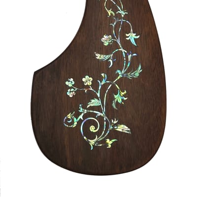 Bruce Wei, Solid Rosewood Guitar Pickguard, Abalone Vine, Floral Inlay fit Martin D28 (769) for sale