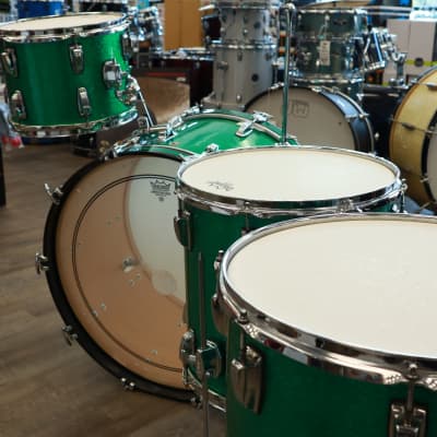 Ludwig Legacy Maple 4-PC Shell Pack 12/14/16/24 (Green Sparkle) image 6