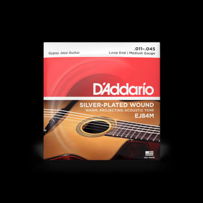 D'Addario EJ84M Gypsy Jazz Strings 11-45 Loop End Medium image 2