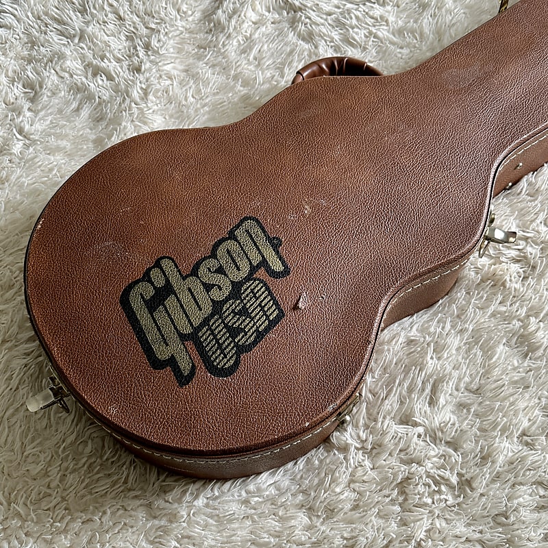 1990s Gibson Les Paul Brown Leather Electric Guitar Case w/ Reverb