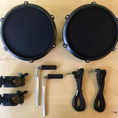 Set of 2 - NEW Alesis Turbo 8" Single-Zone Mesh Pads Pack-Drum,Clamp,Rod,Cable 1 image 1