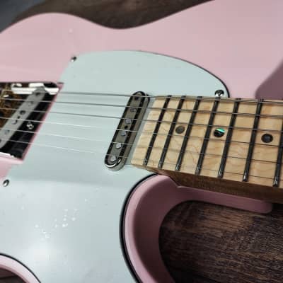 MyDream Partcaster Custom Built - Faded Pink Hand-wound Tapped Pickups image 4
