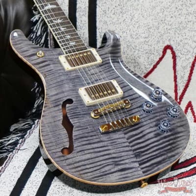 Paul Reed Smith PRS Wood Library Flame 10 Top McCarty 594 Semi-Hollow Brazilian Rosewood Fingerboard Faded Grey Black image 7
