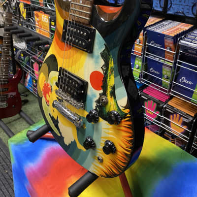 Pete Back Custom PRS style guitar - The Fool design image 8