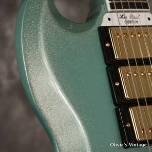 RARE 2010 Gibson Custom Shop SG/Les Paul Custom reissue INVERNESS GREEN SPARKLE image 17