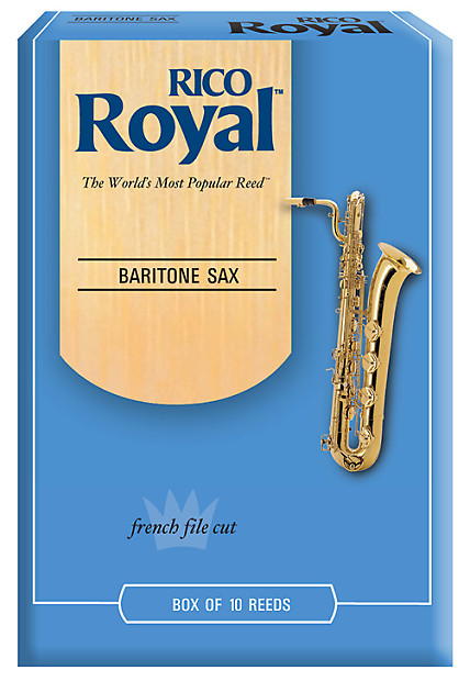 Rico Royal Baritone Saxophone Reeds, Strength 3.5, 10-pack image 1