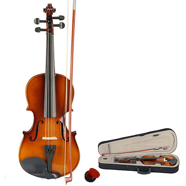 NEW! 1/8 Acoustic Violin Set With Case Bow & Rosin | Reverb