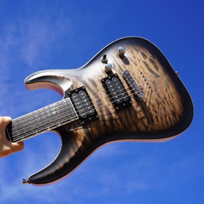 ESP USA Horizon-II See Thru Black Sunburst  6-String Electric Guitar w/  Tolex Hard Case (2022) image 2