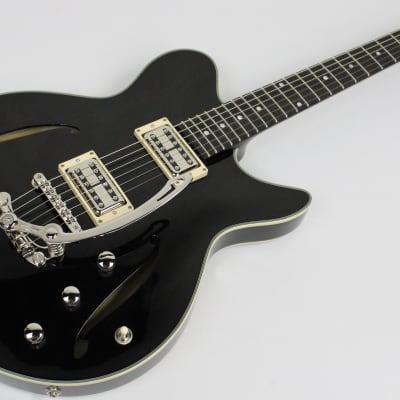 Eastman Romeo NYC Semi-Hollowbody Electric Guitar, Black image 2