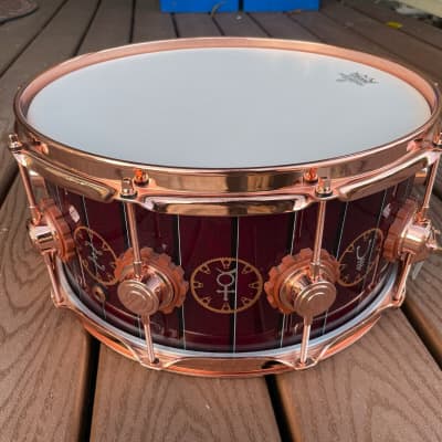 DW Collectors Series Neil Peart Rush RARE "Evolution" Time Machine Snare - EX image 5