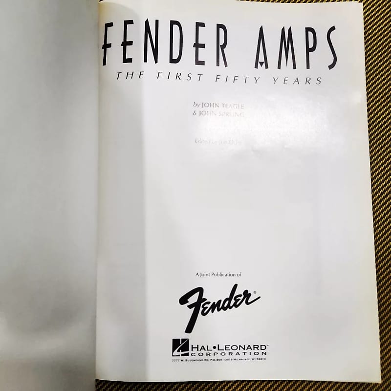 Hal Leonard Corporation Fender amps the first fifty years