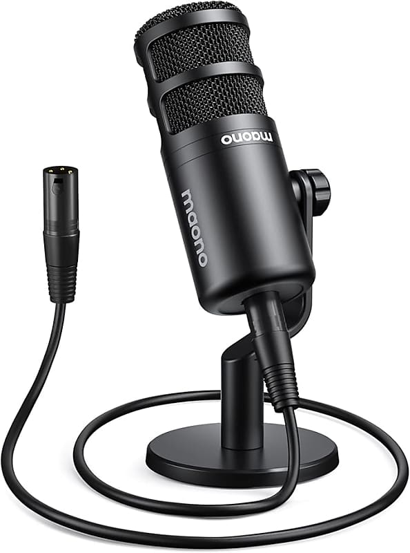 XLR Podcast Microphone, Cardioid Studio Dynamic Mic for Vocal Recording, Streaming, Voice-Over, Voice Isolation Technology, Metal Mic, Works for Audio Interface, Mixer, Sound Card-PD100 image 1