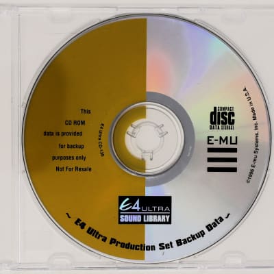 E-MU Systems E4 Ultra Production Set Backup Data CD-ROM for Ultra Series Samplers