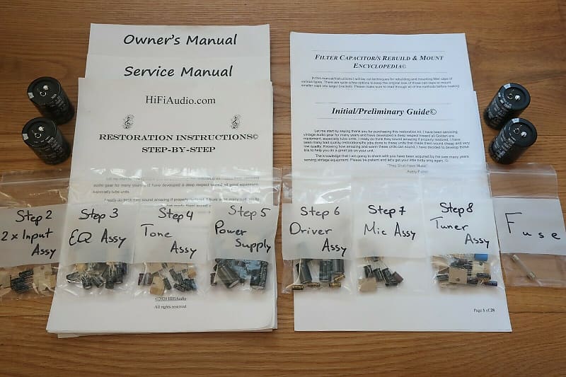 Sansui G701 restoration kit filter capacitor repair rebuild fix  			