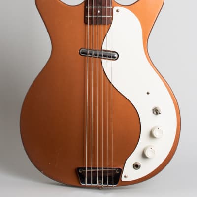 Danelectro  Standard Shorthorn Model 3612 Electric 6-String Bass Guitar (1961/4), ser. #2031, chipboard case. image 3