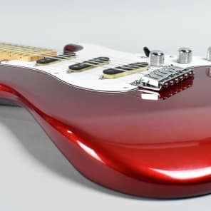 1980's Schecter "Strat" Style Electric Guitar Candy Apple  Red w/HSC image 8