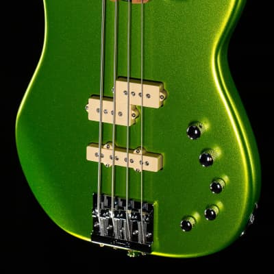 Charvel Pro-Mod San Dimas Bass PJ IV Caramelized Maple Fingerboard Lime Green Metallic Bass Guitar - MC210213-9.12 lbs for sale