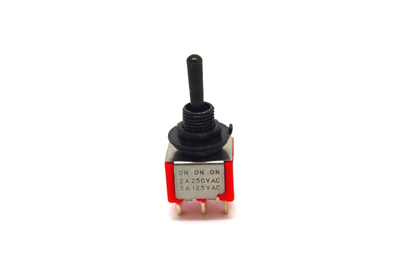 MINI BLACK TOGGLE SWITCH DPDT ON-ON-ON FOR PHASE SWITCHING AND COIL TAPPING image 1