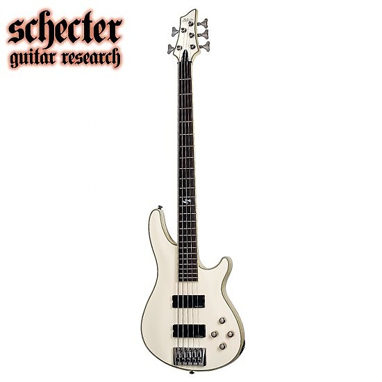 Schecter Blackjack ATX C-5 5 String Bass Guitar, Aged White AWHT NEW