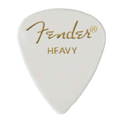 Fender 351 White Heavy Pick Pack (12 Pack) image 1