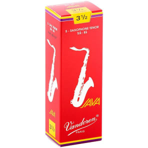 Vandoren SR2735R Java Red Tenor Saxophone Reeds - Strength 3.5 (Box of 5)