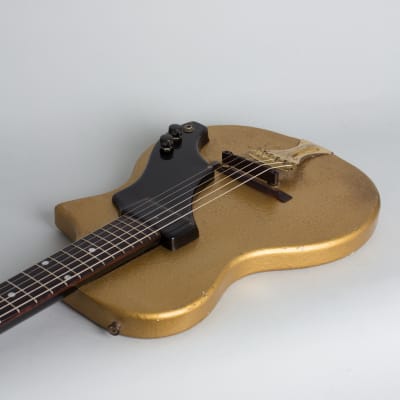 Supro  Model 3033S Special Solid Body Electric Guitar (1960), ser. #T26612, gig bag case. image 7