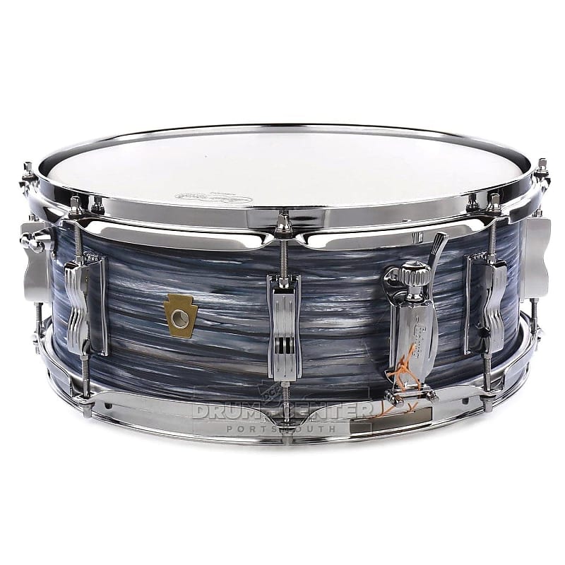 Ludwig Legacy Mahogany Jazz Fest Snare Drum 14x5.5 Vintage Blue Oyster image 1