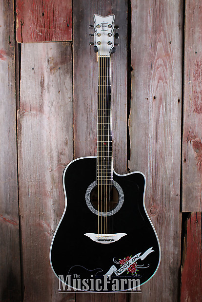 Esteban Rock On Crystal Heart Dreadnought Acoustic Electric Guitar Spruce Top