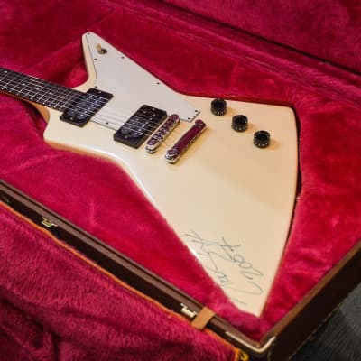 Gibson Explorer 1990 Nikki Sixx Signed - White | Reverb