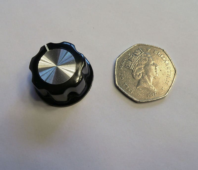 Black Control Knob Bakelite with pointer fits DIY Synth Reverb