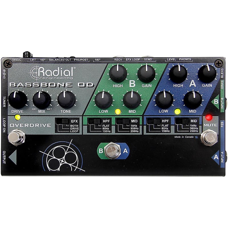 Radial Engineering Bassbone OD Bass Preamp With Overdrive image 1