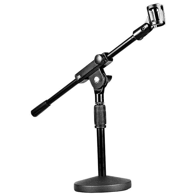 Mic Stand Height Adjustable 15.35 To 21.25" Short Desktop Reverb