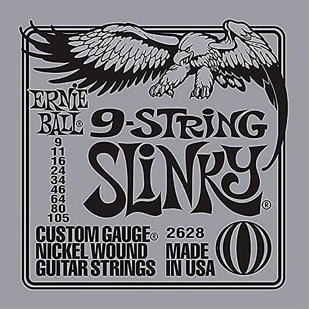 Ernie Ball 2628 9-String Slinky Nickel Wound Electric Guitar Strings (5-10.5) image 1