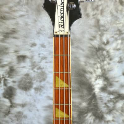 Rare Left Handed 1974 Rickenbacker 4001 Jetglo Bass in OHSC image 3